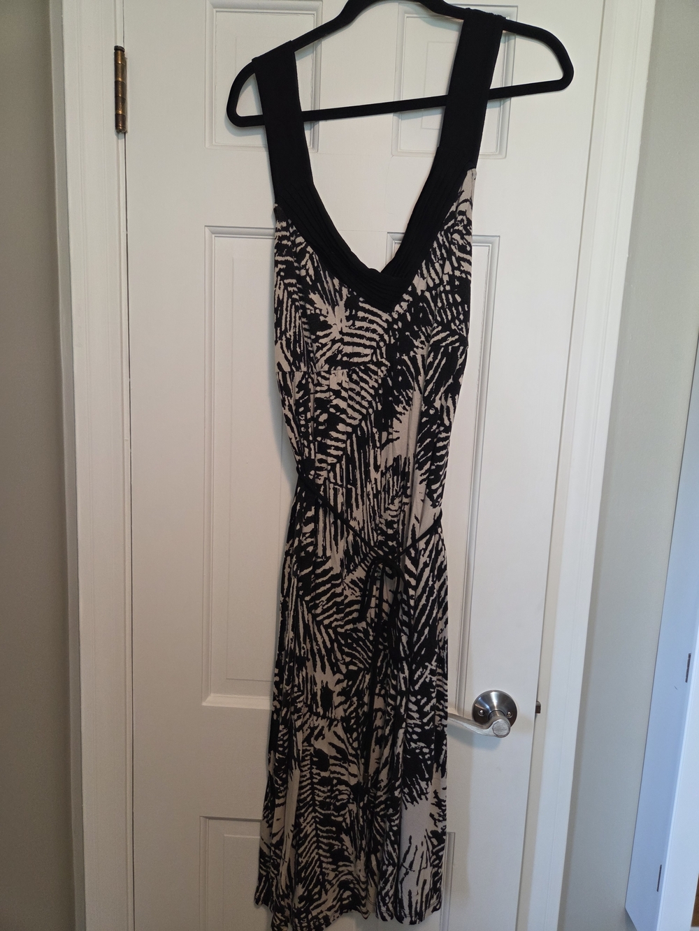 Liz Lange maternity Black and Cream Printed V-Neck Maxi Dress size XXL